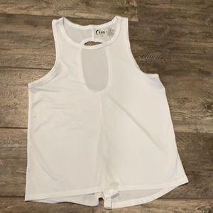 Zyia Active White Mesh Tank